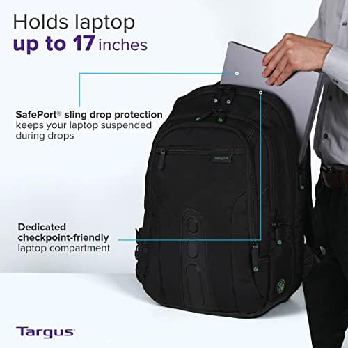 Targus Utazási Laptop Hátizsák, 17 hüvelykes Laptopok, TSA Checkpoint-Barátságos Tovább Utazás Hátizsák Nők, Férfiak,