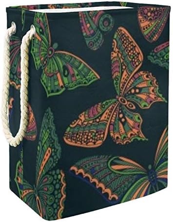 Inhomer Szép Pillangó Szárnyait, 300D Oxford PVC, Vízálló Szennyestartót Nagy Kosárban a Takaró Ruházat, Játékok Hálószoba