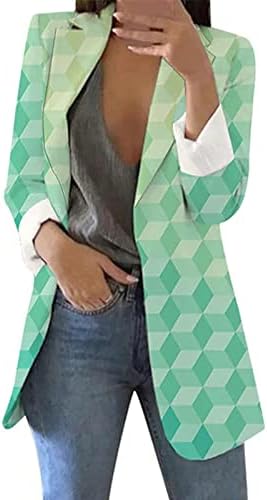A nők Nyomtatott Kardigán Formális Ruha Hosszú Ujjú Díszítéssel Üzleti Office Dzseki Kabát, Közepes Tömeg Női Kabát