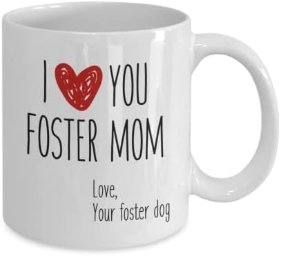 Foster Kutya Anya Bögre, nevelőanyám Ajándékok A Kutya, Ajándék Ötletek, A Nevelt Kutya, Fehér, 11oz