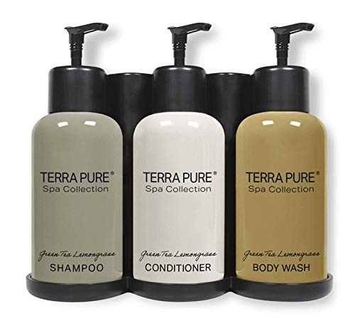 Terra Tiszta Spa Kollekció | Falra Szerelhető Nem Gyakorlat Zuhany Szappan Kényelmi Adagoló | 10.14 oz. / 300 ml-es