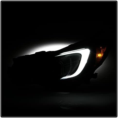 ACANII - A [Halogén Modell] 2012-2015 Subaru Impreza XV Crosstrek Fekete Ház LED Cső Vetítő Fényszórók, Fényszóró