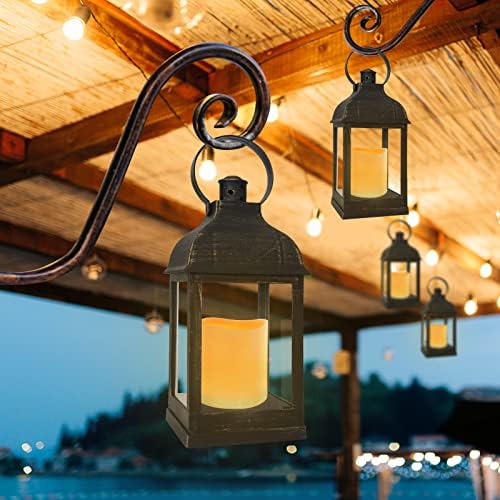 Lámpa, Dekorációs Készlet 2, Kültéri Lámpák, Időzítő Gyertyák, 10, Vízálló Vintage Lámpások elemes LED Dekorációs Esküvő