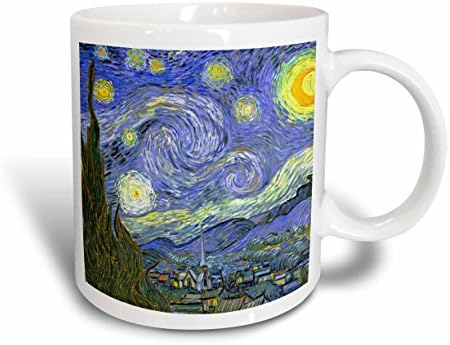 3dRose A Csillagos Éjszaka Vincent van Gogh 1889 - híres képzőművészeti által mesterek. - Bögre (mug_155638_6)