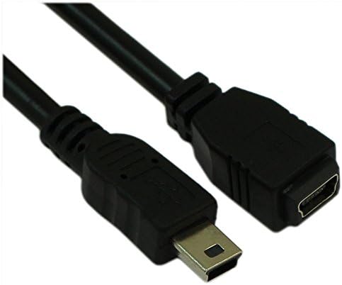 MyCableMart 6inch USB 2.0-Tanúsított 480Mbps Mini-B/5-Pin-Férfi/Női Hosszabbító Kábel