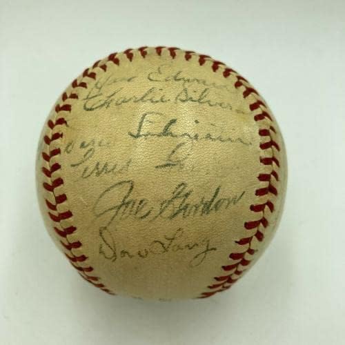 Joe Dimaggio 1944-Ben második világháború a második VILÁGHÁBORÚ Multi Aláírt Baseball PSA DNS-COA - Dedikált Baseball