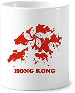 Hong Kong Térkép Vázlat Helyen Fogkefe Tolltartó Bögre Cerac Állni Ceruzatartó