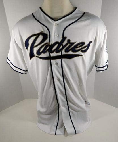 2013 San Diego Padres Yeison Asencio 64 Játék Kiadott Fehér Jersey - Játék Használt MLB Mezek