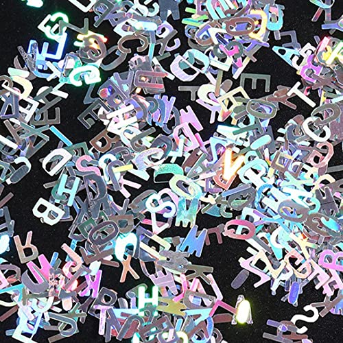 Holografikus Vegyes Levél Alakú DIY angol Ábécé betűit Köröm Strassz Lézer Nail Art Glitter Manikűr Tartozékok 3D Nail