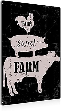 Vicces Farm Édes Farm Fém Adóazonosító Jele, Fali Dekor Vintage Jele az Ország, Otthon, Konyha Farm Dekoráció, Ajándékok