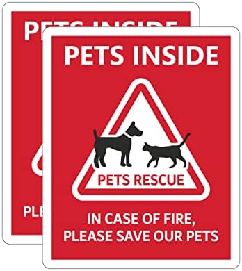 Luloop Tervek - 2 Pack - Pet Ablak Matrica: Pet Éber, Tűzoltókra, Kérlek, Mentsd Meg A Háziállatokat! (a Kutya & Macska