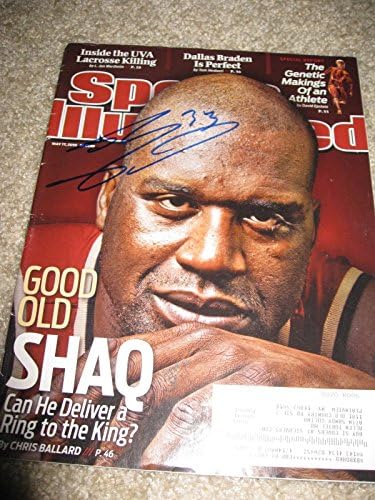 Shaq Shaquille O ' neal Aláírt Autogramot Sports Illustrated Magazin Lakers Hő D - Dedikált NBA Magazinok