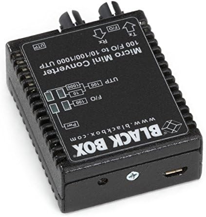 Fekete Doboz Micro Mini Media Converter, 10-/100-/1000-Mbps Réz 100 mb / s Sebességű Duplex Rost, Multimódusú, 1310
