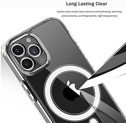Hxxyilok iPhone 14 Pro Esetben Mágneses Egyértelmű Esetben Kompatibilis a Magsafe, Beépített Mágnesek Kristálytiszta