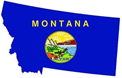 Montana Állam Alakú Zászló, Matrica, Öntapadó Vinyl Matrica MT Made in USA