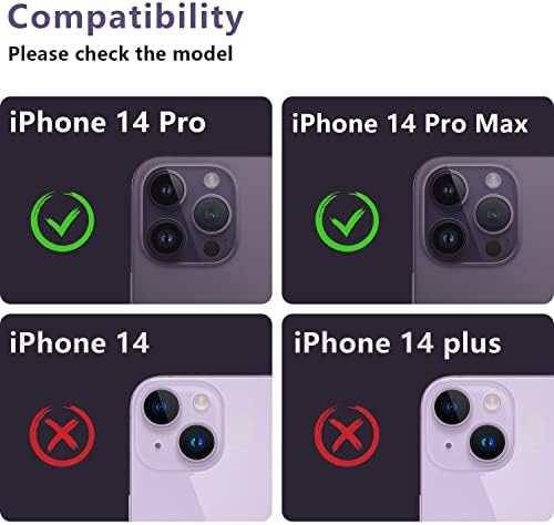 Korecase 2 Csomag Kamera Védő Kompatibilis az iPhone 14 Pro iPhone 14 Pro max Egész Darab 9H Edzett Üveg Anti Karcolás