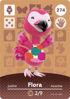 Flora - Nintendo Animal Crossing Boldog Otthon Tervező Amiibo Kártya - 274