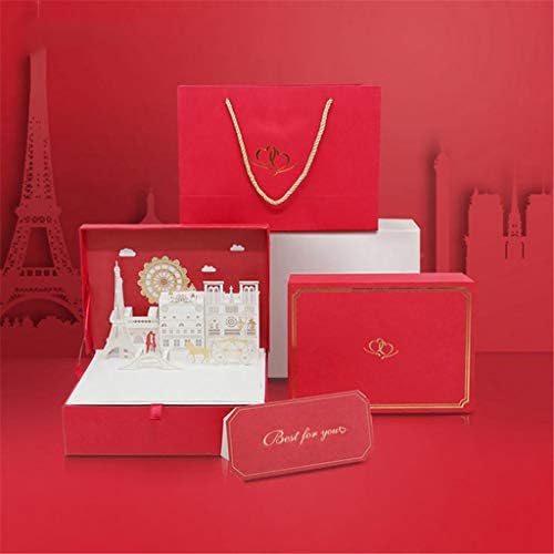 Guolarizi Nap Valentin Kreatív Csomagolás Doboz DIY Doboz Ajándék 3D-s Esküvői Ajándék Takarítás & Szervezők (Piros)