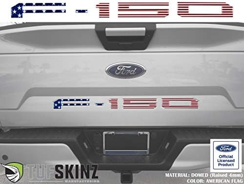 Hátsó ajtó Betétek Kompatibilis 2018-2020 Ford F-150-5 Darab Készlet (Kupolás (Emelt 4mm), Amerikai Zászló)