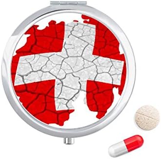 Térkép Svájc Absztrakt Zászló Minta Tabletta Esetben Zsebében Gyógyszer Tároló Doboz, Tartály Adagoló