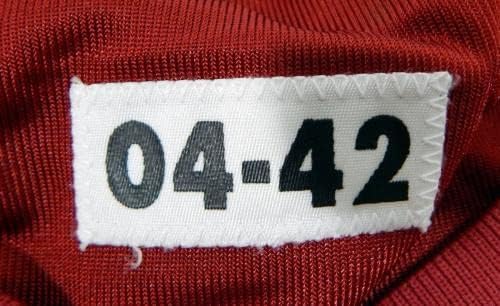 2004-ben a San Francisco 49ers Üres Játék Kiadott Piros Mez 42 DP34701 - Aláíratlan NFL Játék Használt Mezek