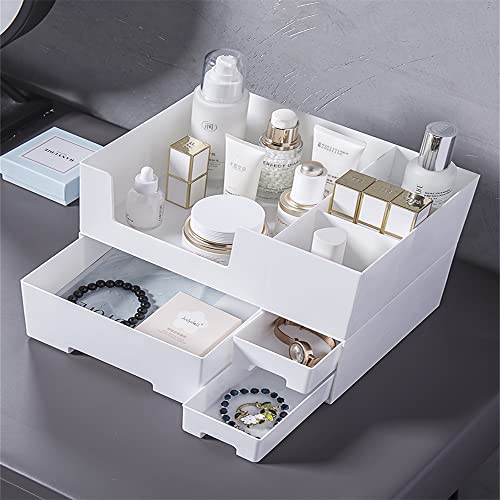 Douya Kozmetikai tároló doboz, asztalon a nagy kapacitású fiók típusa bőrápolási termékek a rúzst ecsettel mossuk fésülködő