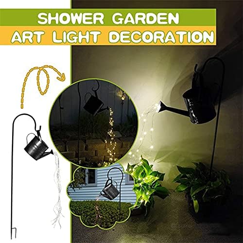 HSART Csillag Zuhany Garden Art Fény,locsolókanna Világítás,Napelemes Vízesés, Lámpák,Kerti Dekor Led Lámpa
