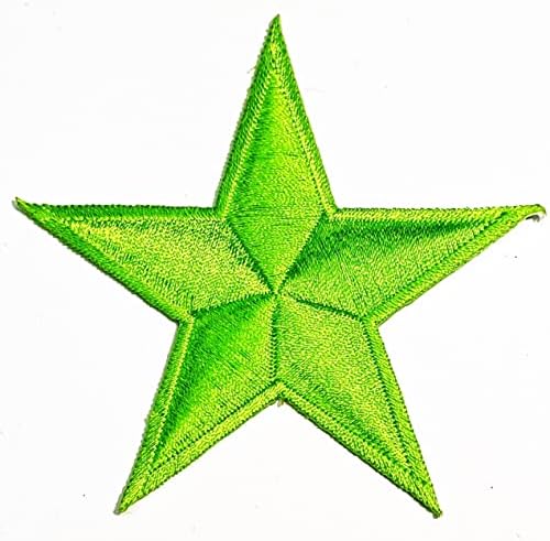 Kleenplus 3Pcs. Zöld Csillag Rajzfilm Gyerekeknek Gyerekek Javítás Hímzett Vas Badge Varrni A Javítás Ruha Hímzett Applied