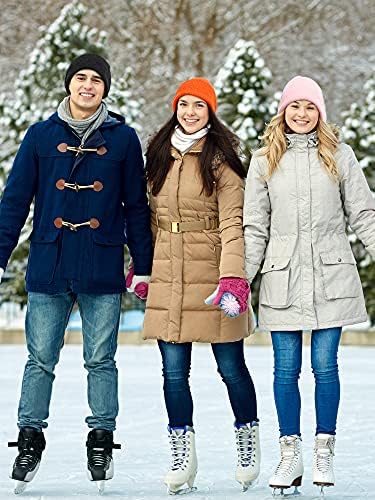 Geyoga 6 Db Multicolor Téli Beanie Sapka Meleg, Kényelmes Kötött Bilincsben Sapkában Felnőttek számára, illetve a Gyerekek