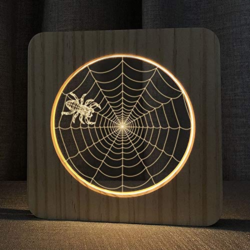 XDG Halloween Tartozékok 3D-s Fa lámpa LED-es Éjszakai Fény, Otthon Dekoráció Kreatív asztali Lámpa Gyerekeknek Ajándék