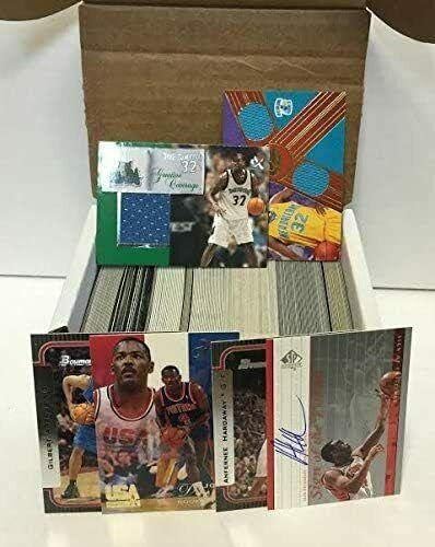 Kosárlabda Mez Autogramot Doboz w/ 300+ Kártyák & 3 Ereklye Autos vagy Jersey Lap - Dedikált NBA Mezek