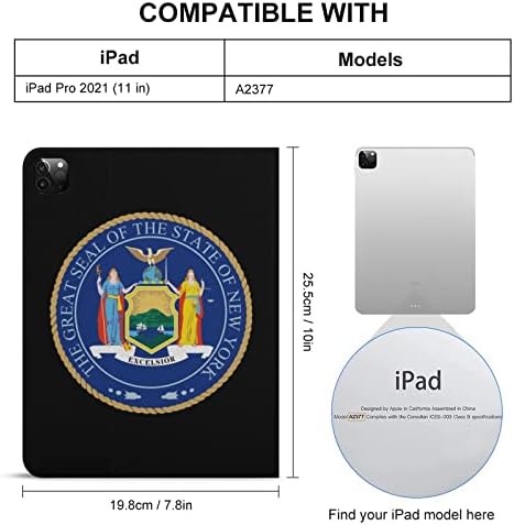 New York Állami Zászló Kompatibilis Apple iPad Generáció Aranyos TPU Védő Állni az Esetben Fedezi a tolltartó