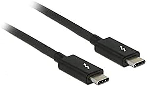 Delock Kábel Thunderbolt 3 USB-C-Férfi USB-C, Fekete Fekete Fekete 1 m