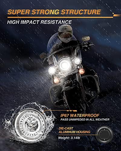 HWSTAR 2023 Új 1000% Világos Anti-vakító fény a 7 hüvelykes LED Fényszóró Motoros Készlet Kompatibilis a Harley Davidson