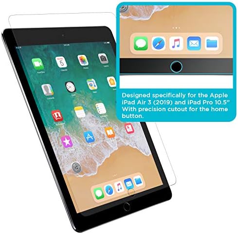 Tech Páncél Golyóálló Üveg Screen Protector Célja, Apple iPad 3 (2019), iPad Pro 10.5 (2017) Inch Edzett Üveg 1 Csomag