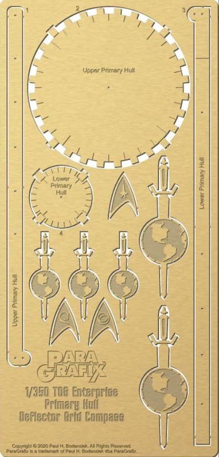 Star Trek - TOS 1701 Vállalkozás Elsődleges Hull Deflektor Grid Compass 1/350 Skála