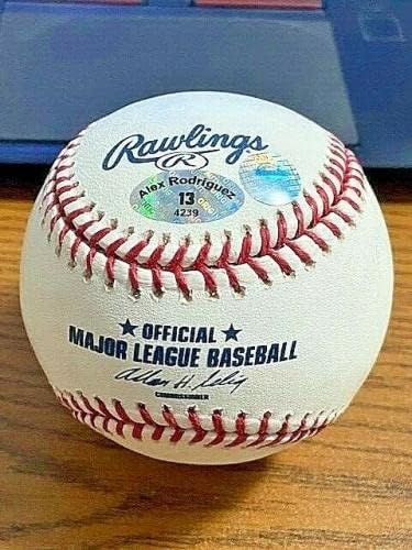 Alex Rodriguez 7 Aláírt Dedikált Oml Yankees Stadionban Logó Baseball! Steiner! - Dedikált Baseball