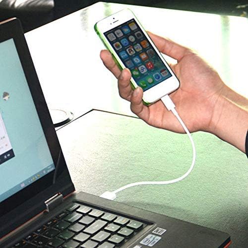 Rövid MicroUSB Kábel Kompatibilis A HTC One X9 Nagy Sebességű Töltés. (1White,a 20 cm-es 8in)