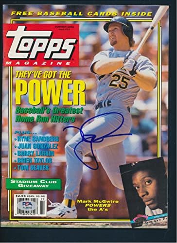Mark McGwire Aláírt Magazin Autogramot PSA/DNS AL88942 - Dedikált MLB Magazinok