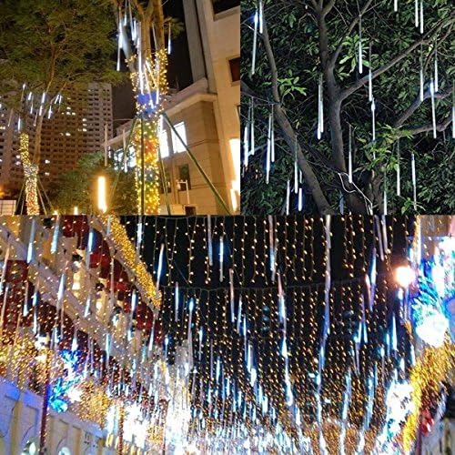 AveyLum Karácsonyi Fények, Külső, LED-Meteorzápor Fények 12 inch 8 Cső Jégcsap Lépcsőzetes String Fények, az Ünnepi
