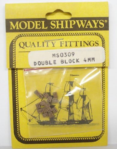 Modell Shipways Blokk, Dupla, Dió 5/32 (4mm) 30/Csomag