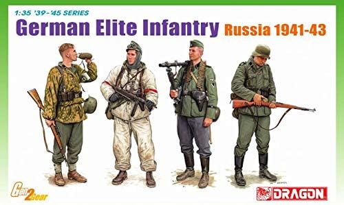 Sárkány Modellek Német Elit Gyalogsági Oroszország 1941-43 Modell-Készlet (4 Számokat Beállítva), Skála 1/35