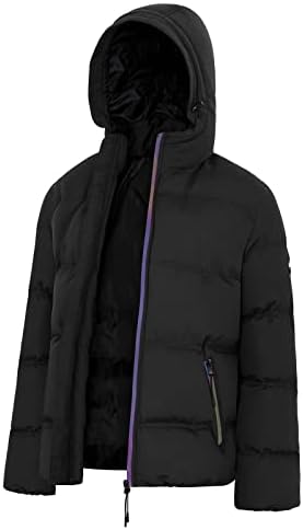 Férfi Meleg Vastag, Kenyeret, Ruhát a Téli Kapucnis egyszínű Teljes Cipzár Párnázott Plus Size Pamut Kabát Kabát Zsebébe