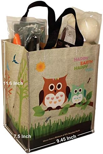 EcoJeannie (5 XL + 5 Mini = 10 Db) Laminált Szőtt Újrafelhasználható táska Vásárlás w/Újrahasznosított Műanyag