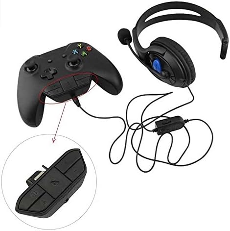 Fashionwu Fekete Sztereó Fülhallgató Fejhallgató Adapter Átalakító Xbox Játék Vezérlő