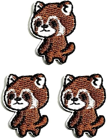 Kleenplus 3Pcs. Mini Vörös Panda Hímzett Szövet Javítás Matrica Gyerekeknek, Karikatúra Vasalót Varrni A Souvenir Ajándék
