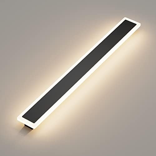 Aipsun 31.5 inch Hosszú Szalag Modern Kültéri Fali Lámpa Lámpatest, Fekete Tornácon LED Lámpák Külső Fali Lámpák 3000K