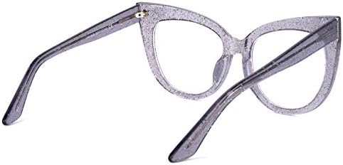 Zeelool Elegáns Túlméretezett Macska Szeme Kék Fény Blokkoló Szemüveget a Nők - os UV400 Védelem Szemüveg Trenton