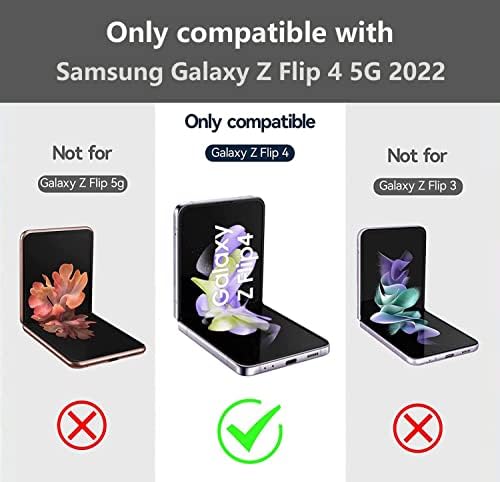 FVAENDHIO Samsung Galaxy Z Flip 4 Case, Slim Fit Nehéz PC Anti-Semmiből Ütésálló Fold védőtok Samsung Galaxy Z Flip