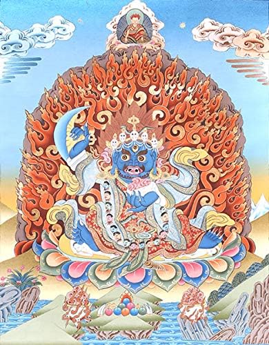 Két Fegyveres Tibeti Buddhista Mahakala - Tibeti Thangka Festmény